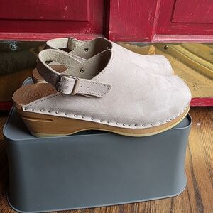 Troentorp Pink Suede Clogs 41 Sh001